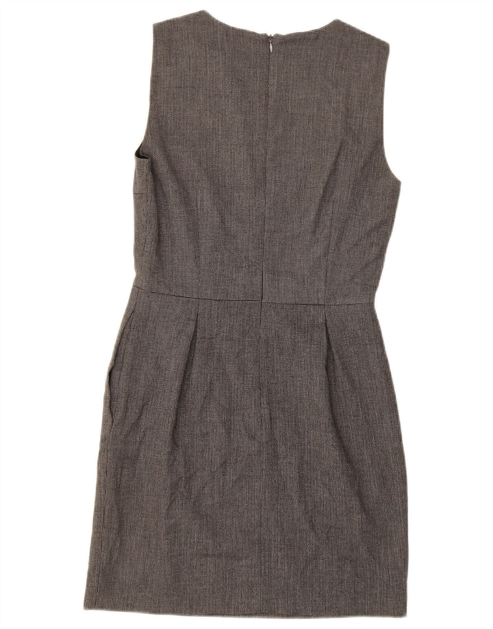 Abito tubino senza maniche da donna Zara UK 10 piccolo poliestere grigio