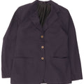 Giacca blazer a 3 bottoni da donna Rohan UK 12 poliestere medio blu navy