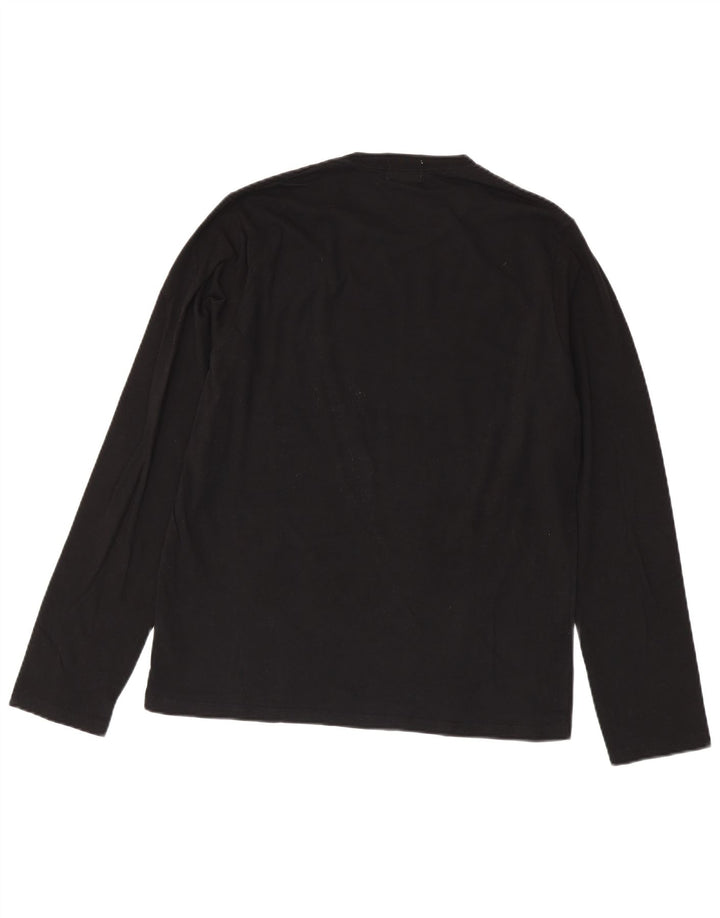 LEVI'S Top da uomo a manica lunga grande in cotone nero