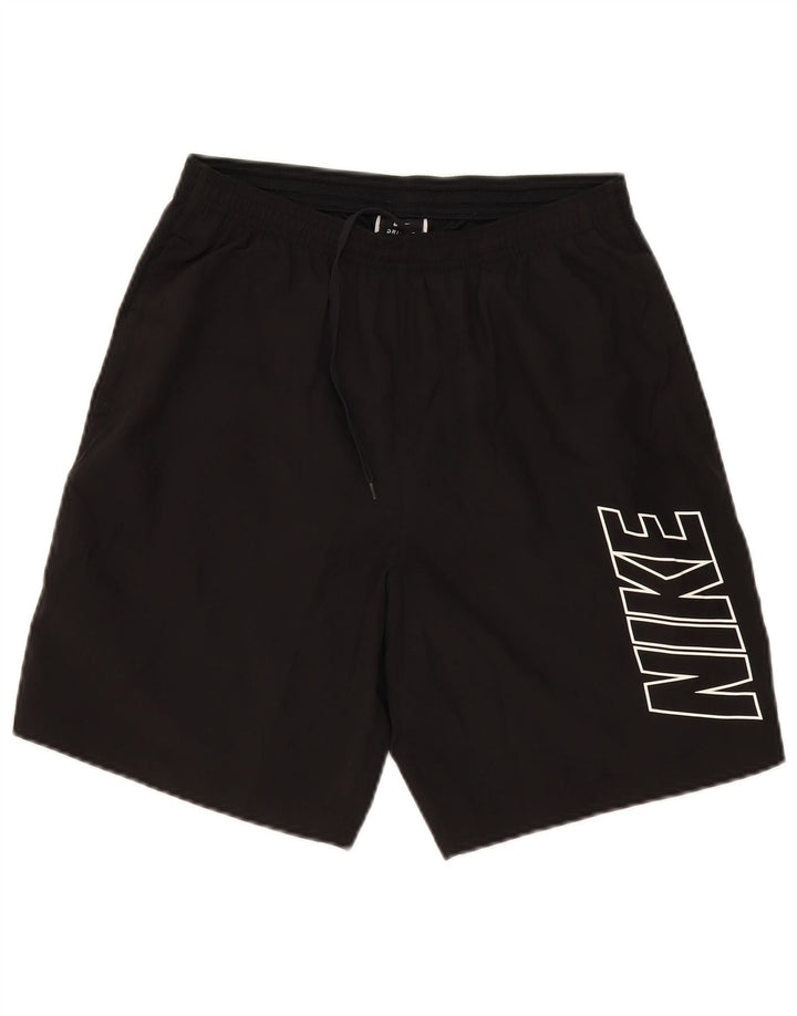 NIKE Pantaloncini sportivi grafici Dri Fit da uomo medio poliestere nero