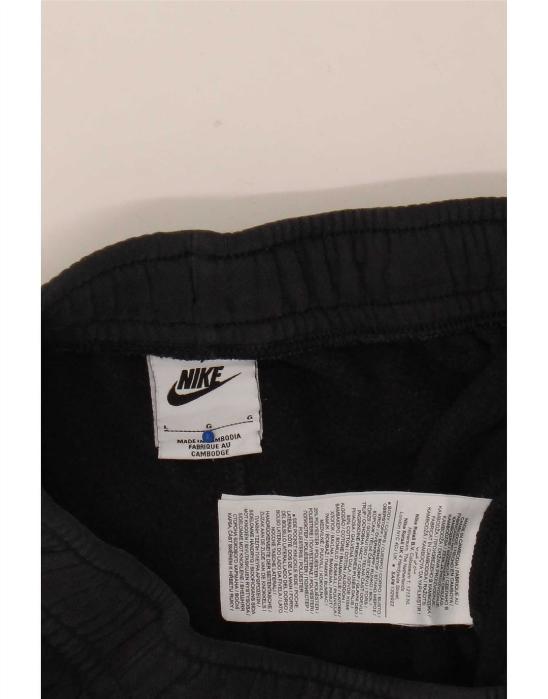 Pantaloni da tuta cargo da uomo Nike, pantaloni da jogging, grandi, in cotone nero