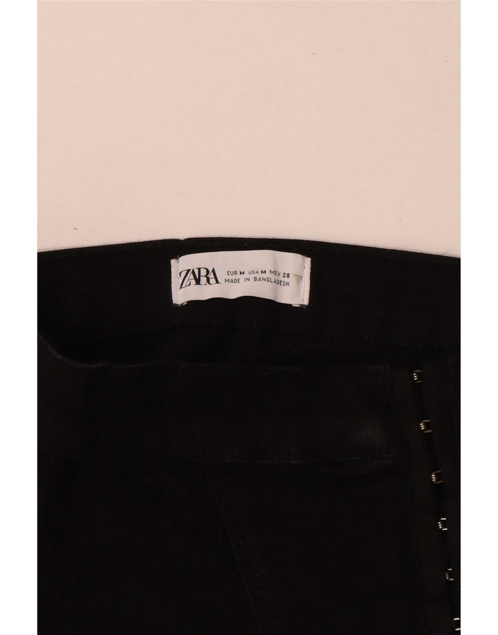 Mini gonna di jeans Zara da donna media W28 nera