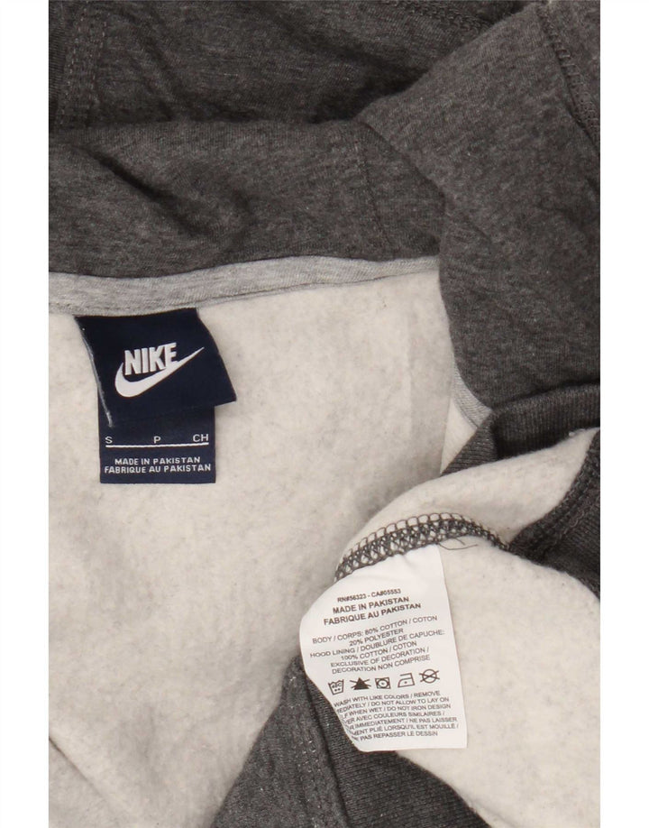 Felpa con cappuccio e zip Nike da uomo, piccola, in cotone grigio screziato