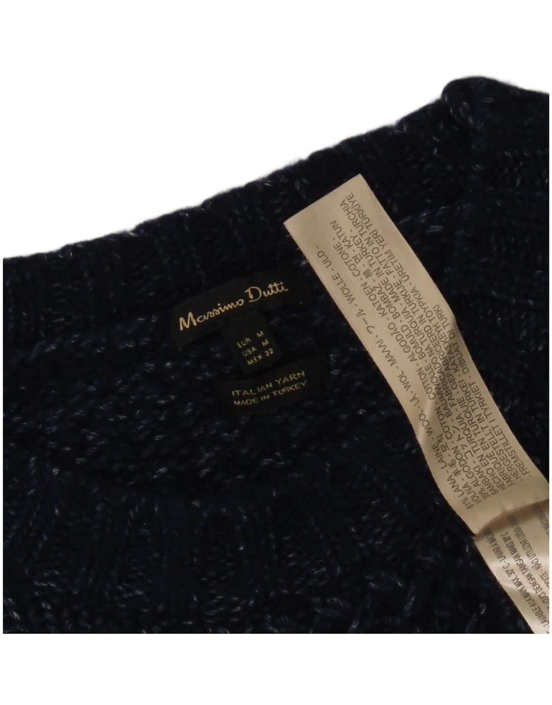 Massimo Dutti Maglione da donna con scollo a barchetta UK 12 Medio Blu navy