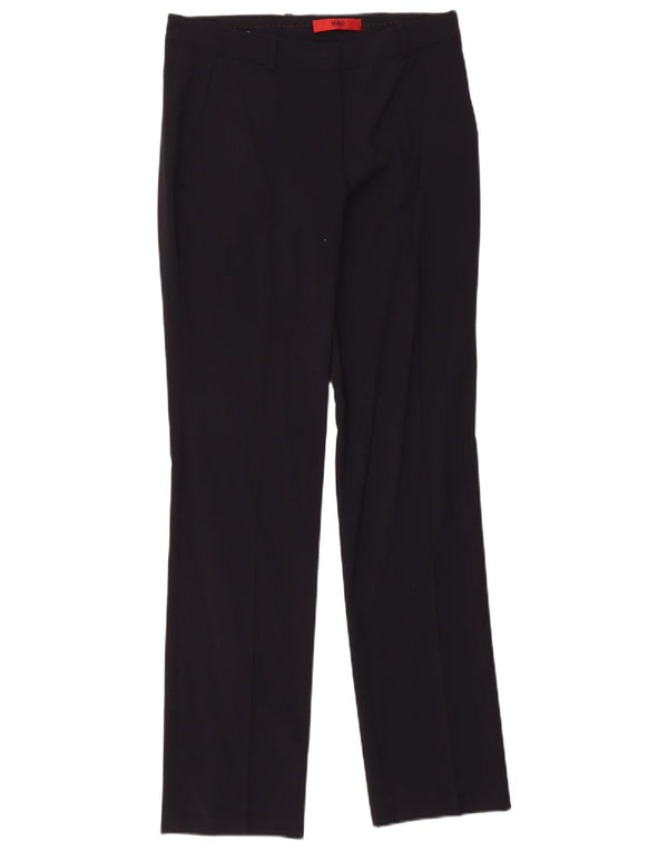 Pantaloni casual dritti da donna Hugo Boss UK 10 piccoli W30 L32 neri