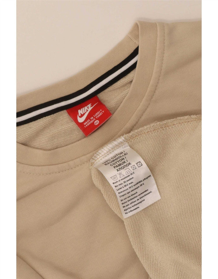 Felpa da donna Nike Jumper UK 20 2XL Cotone beige