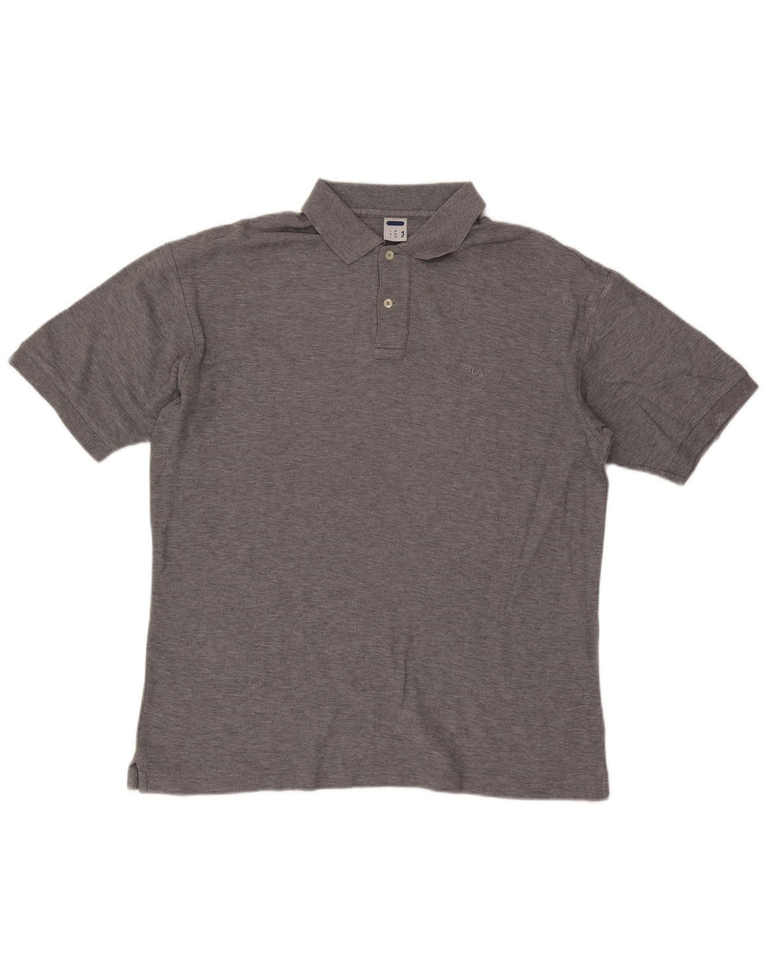 Polo da uomo Fila in cotone mélange grigio medio