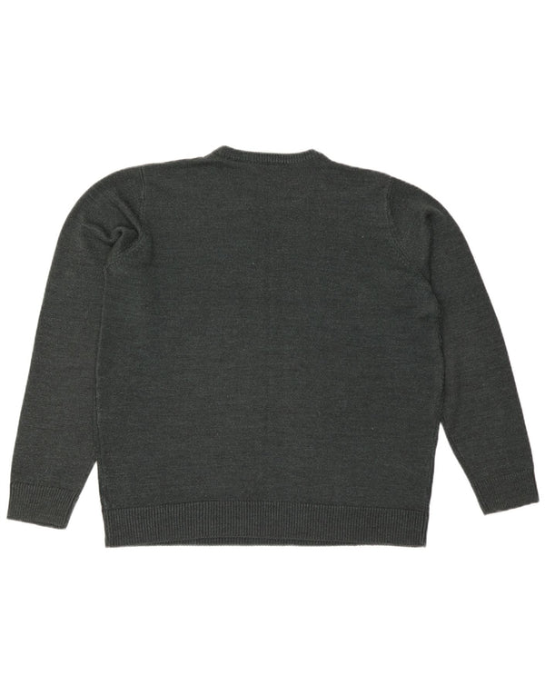 JAMES PRINGLE Maglione maglione girocollo da uomo grande acrilico verde