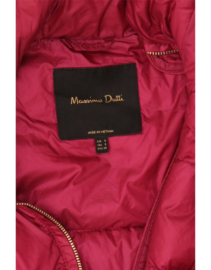 Giacca imbottita da donna Massimo Dutti UK 10 piccola in nylon rosa