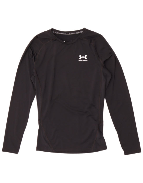 Under Armour Mens Heat Gear Top manica lunga grande poliestere nero
