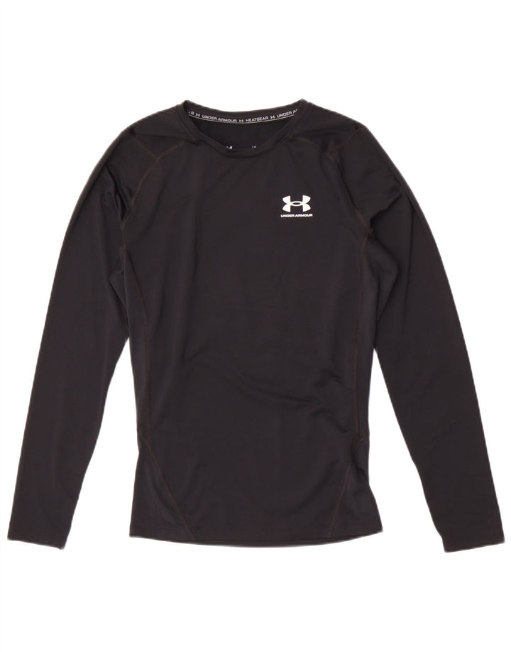 Under Armour Mens Heat Gear Top manica lunga grande poliestere nero