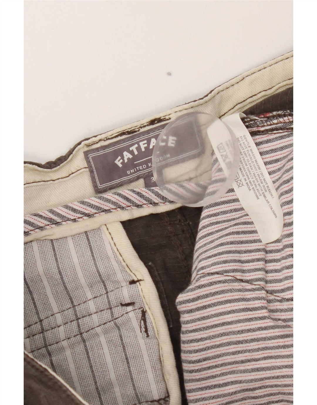 Pantaloncini bermuda cargo da uomo Fat Face W32 in cotone grigio medio