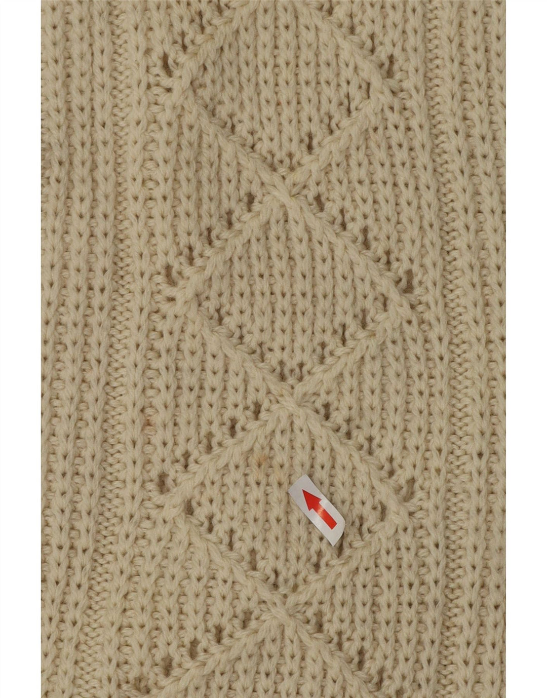 Maglione maglione vintage da donna con scollo a barca UK 14 grande bianco sporco