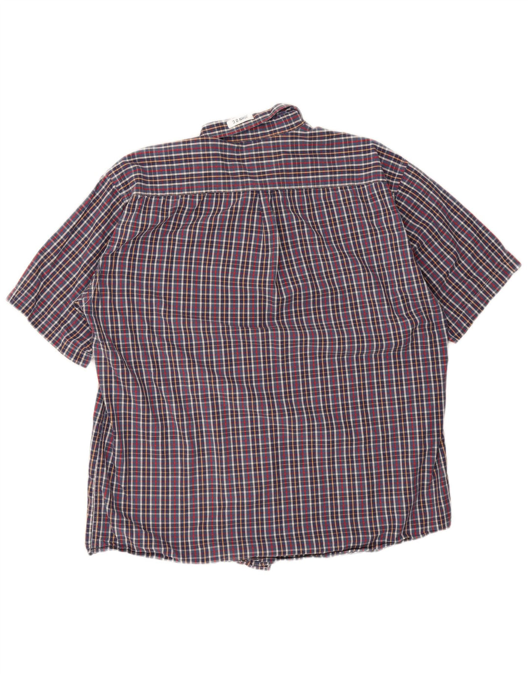 Gant Camicia da uomo a maniche corte vestibilità regolare 3XL Blu a quadri