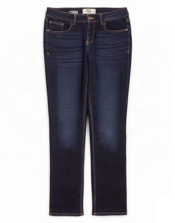 Jeans dritti da donna Fat Face UK 12 Medio W30 L30 Cotone blu navy