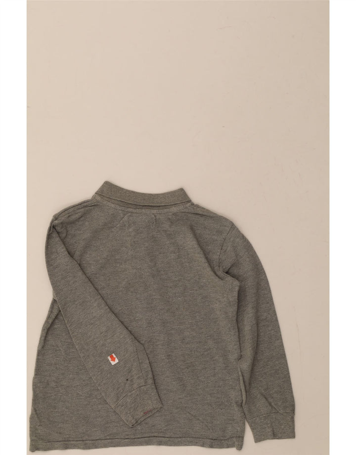 CHAPS Boys Long Sleeve Polo Shirt 5-6 Years Grey Cotton Vintage Chaps and Second-Hand Chaps from Messina Hembry 