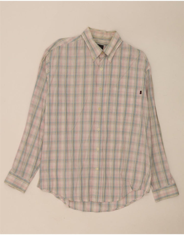 Camicia da uomo Marlboro Classics Large in cotone a quadri multicolore