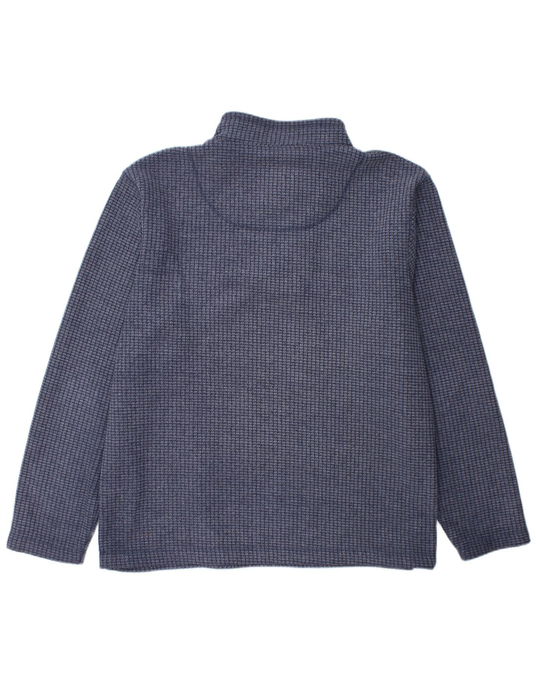 WEIRD FISH Mens Zip Neck Sweatshirt Jumper Large Navy Blue Polyester