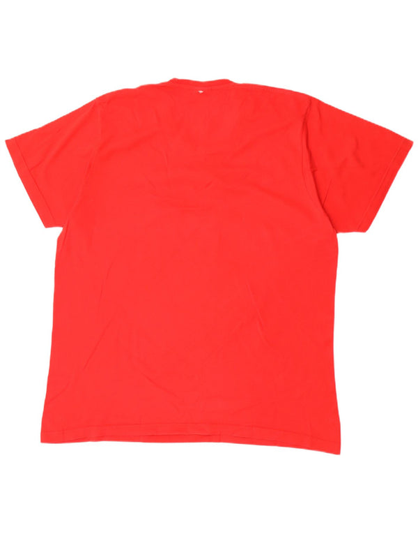 Adidas Uomo FC Bayern Munchen T-shirt grafica Top Large Rossa