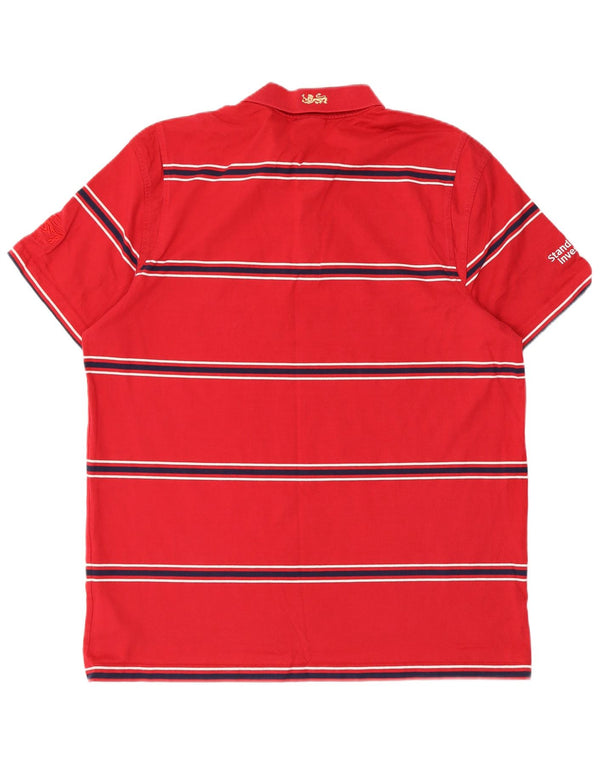 Polo grafica da uomo Canterbury XL in cotone a righe rosse