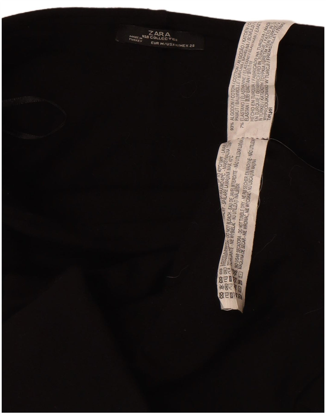 Gonna a tubino da donna Zara media W28 in cotone nero