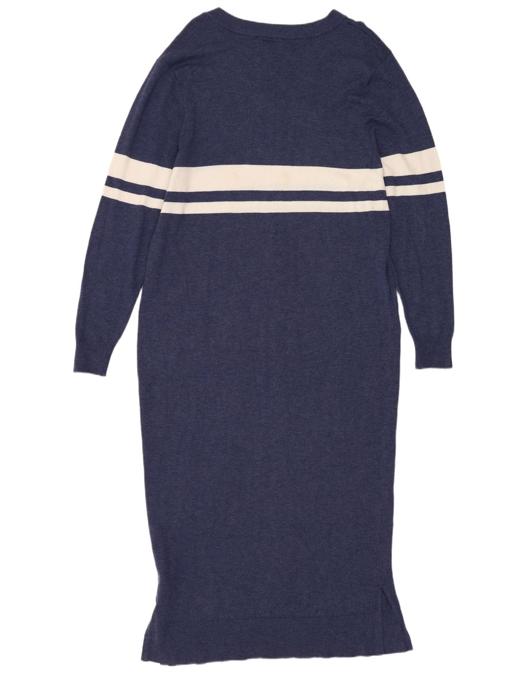 Topshop Abito maglione oversize da donna UK 10 Piccolo in viscosa a righe blu navy