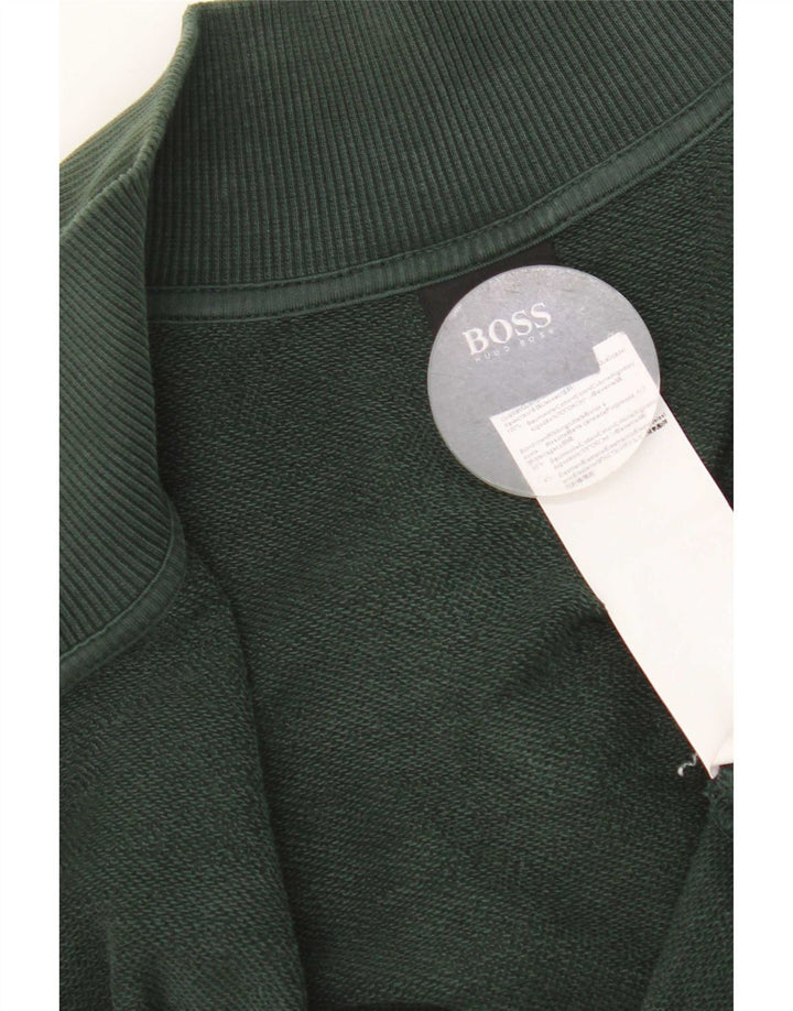 Giacca da ginnastica da uomo Hugo Boss XL in cotone verde