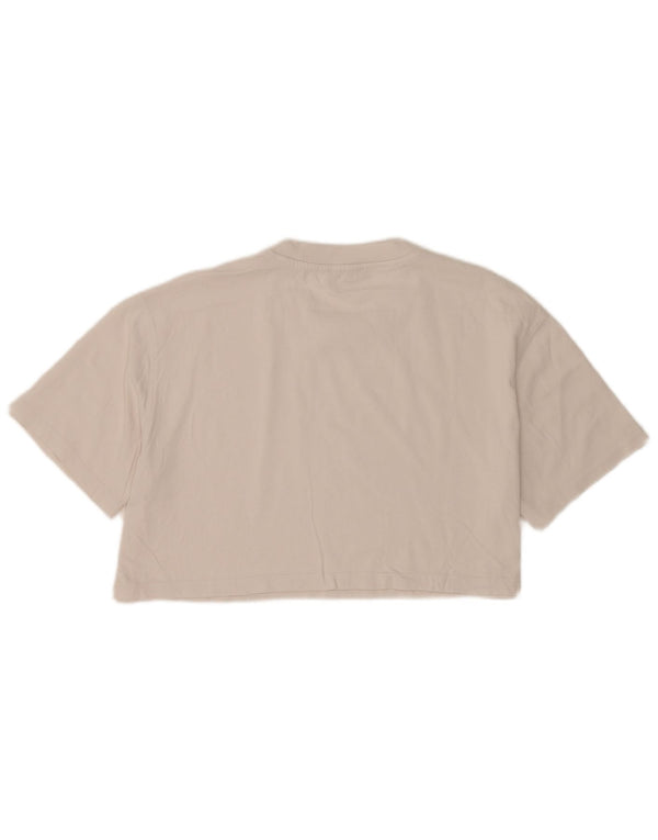 T-shirt corta oversize da donna Zara UK 14 bianca media