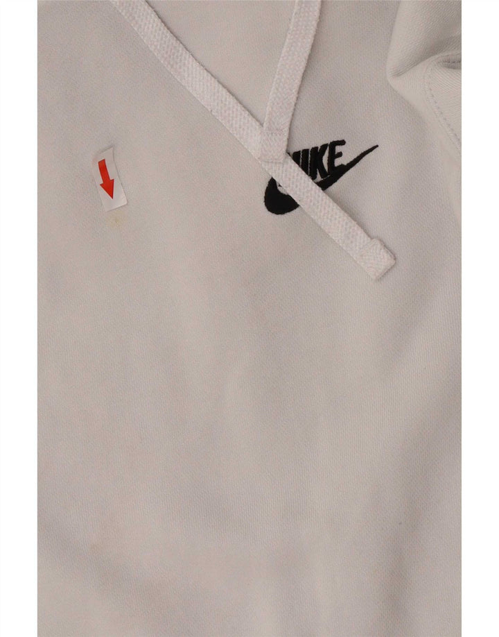 Felpa con cappuccio da uomo Nike Small in cotone bianco