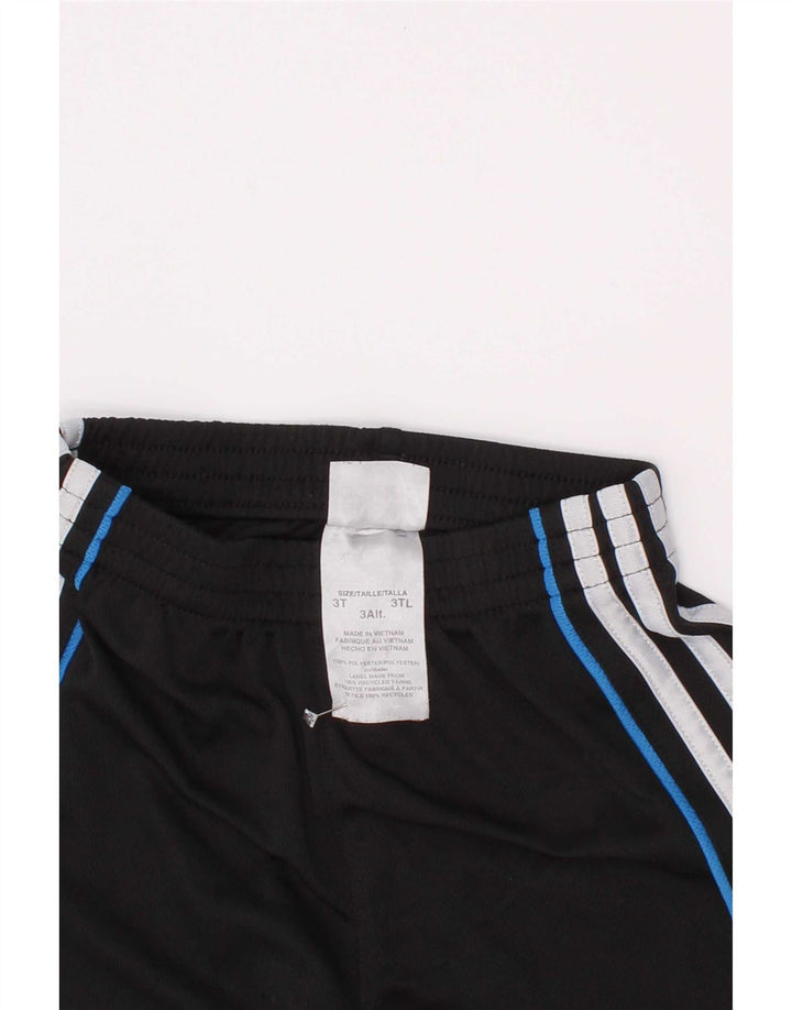 Pantaloncini sportivi Adidas da ragazzo 2-3 anni in poliestere color block nero