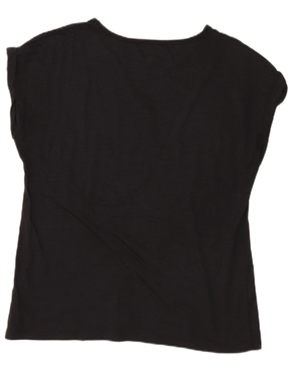 T-shirt grafica da donna Guru Top UK 18 XL cotone nero