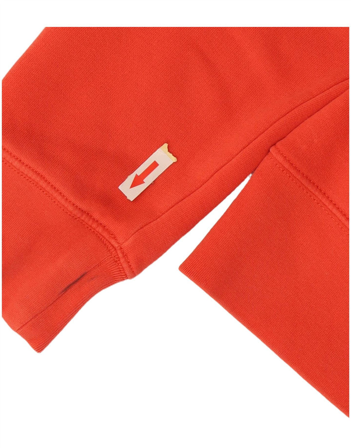 Gant Felpa con cappuccio grafica da uomo, grande, in cotone arancione