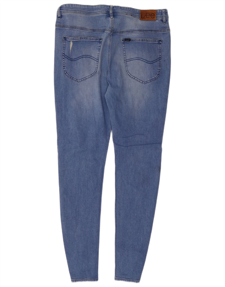 Jeans skinny effetto invecchiato Lee da donna W36 L30 cotone blu