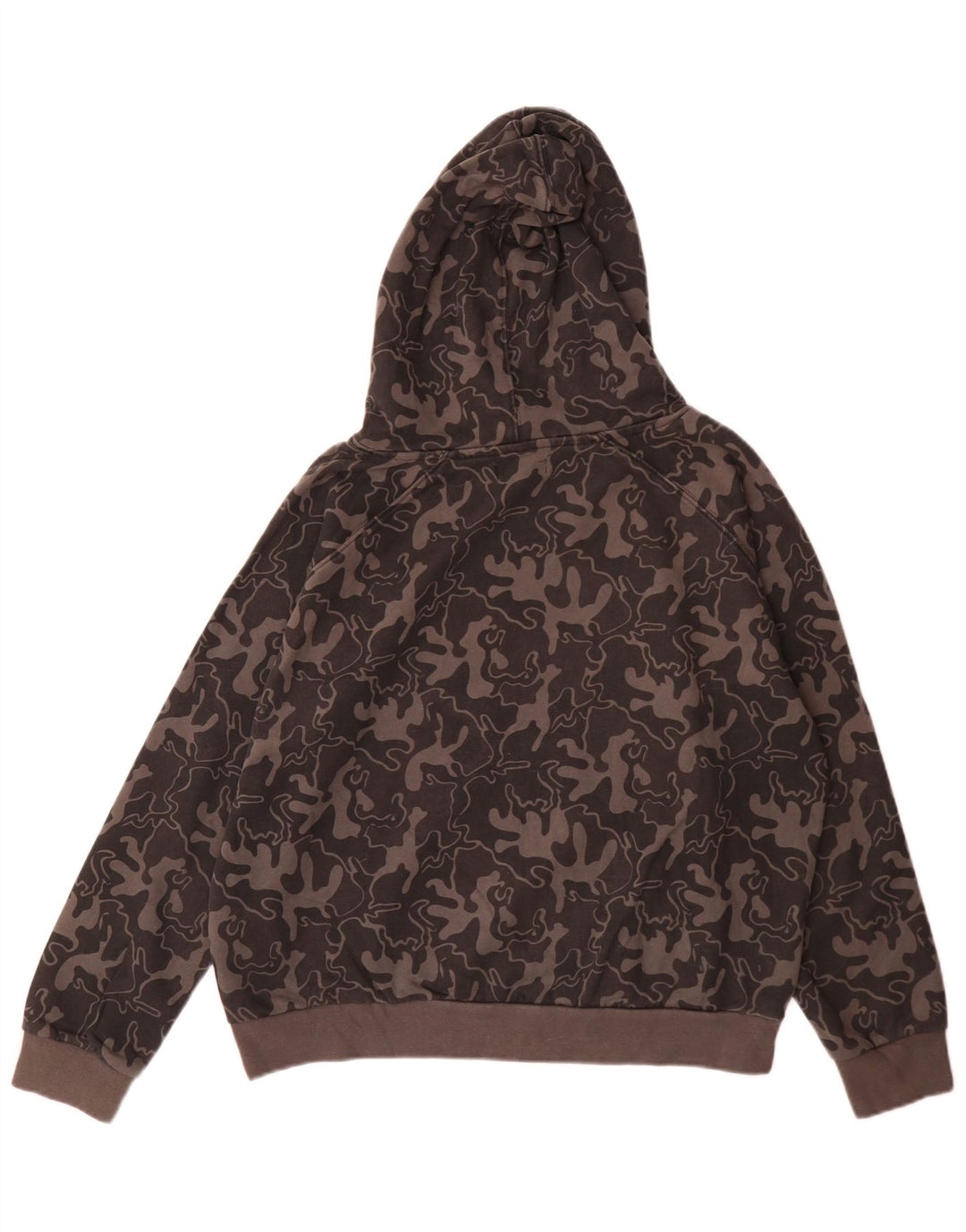 Maglione con cappuccio oversize grafico da donna Mistral UK 14 Grigio medio mimetico