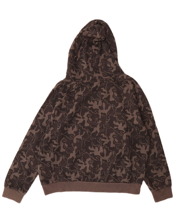 Maglione con cappuccio oversize grafico da donna Mistral UK 14 Grigio medio mimetico