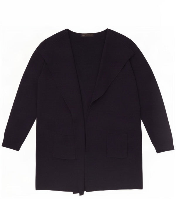 Maglione cardigan aperto da donna Marks & Spencer UK 12 Acrilico blu navy medio