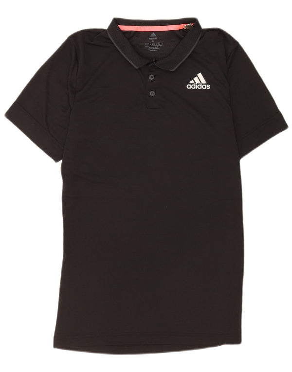Polo Adidas da uomo con vestibilità regolare, media, in poliestere nero