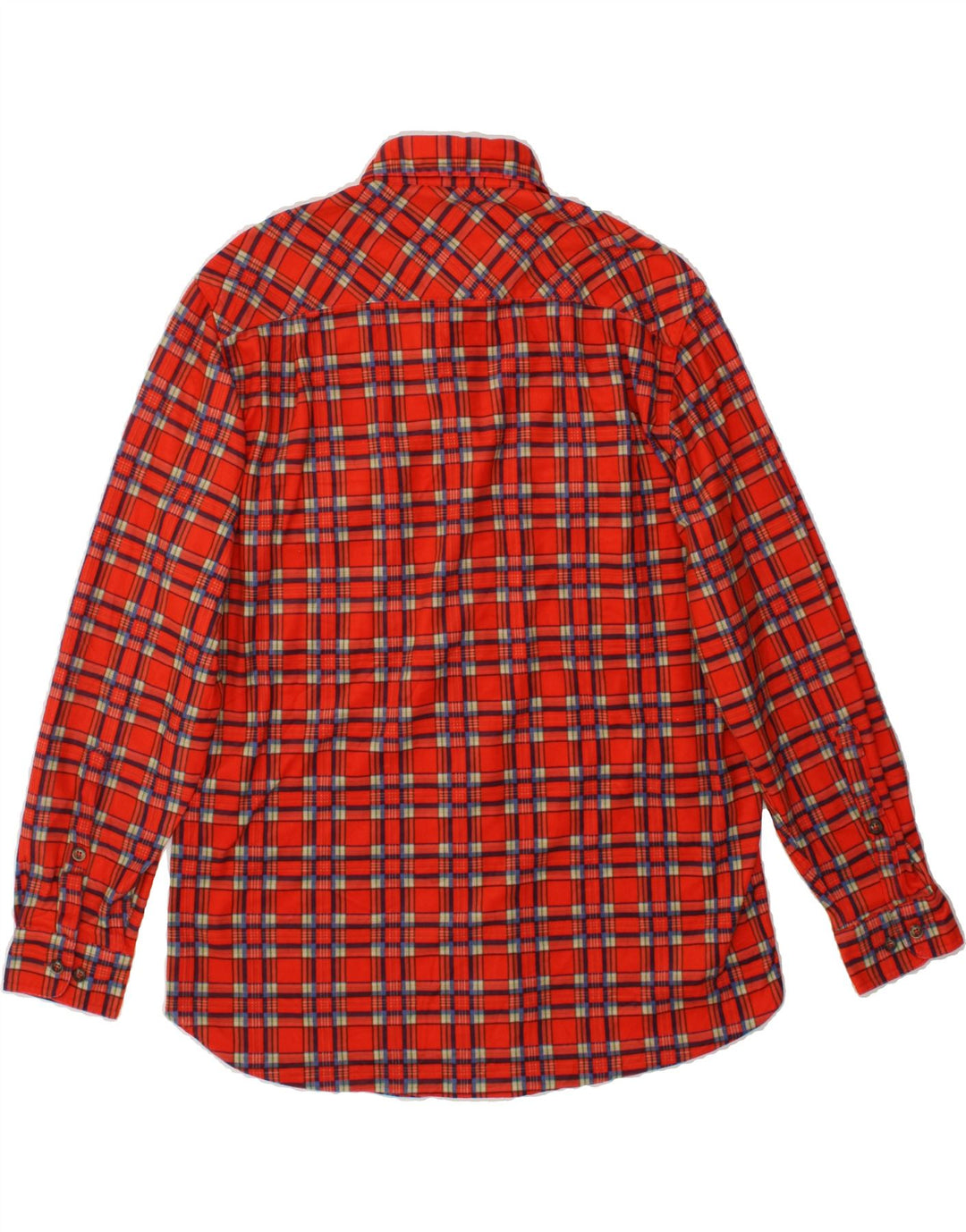 BAILO Mens Shirt Size 41 Large Red Check Polyester Vintage Bailo and Second-Hand Bailo from Messina Hembry 