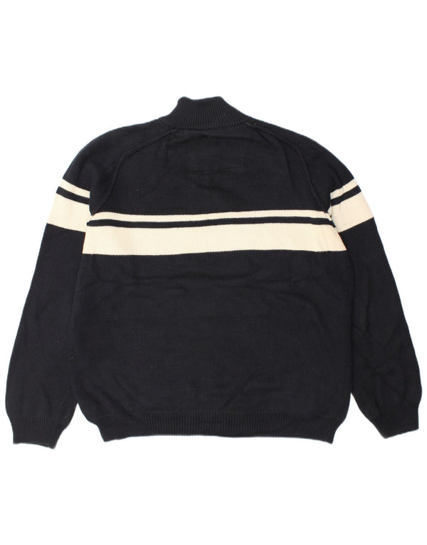 Maglione da uomo Marks & Spencer con zip e collo XL in cotone color block nero