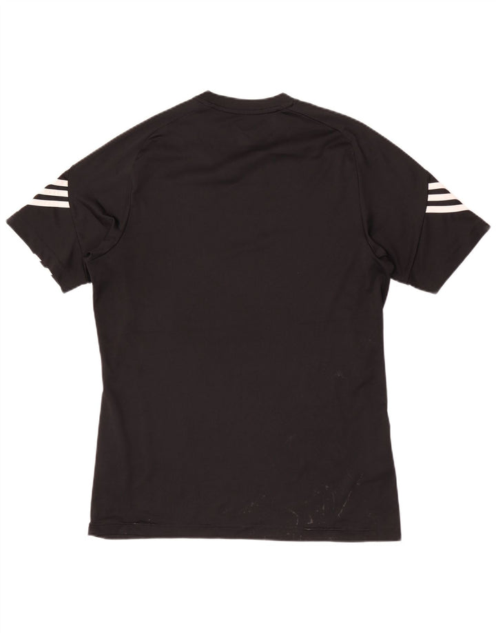 Maglietta grafica Adidas Climalite da uomo, media, nera