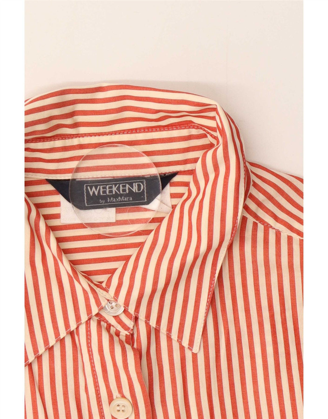 Camicia weekend da donna Max Mara UK 16 Cotone gessato rosso grande