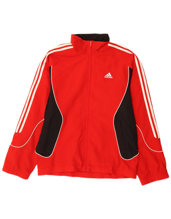 Giacca da tuta da uomo Adidas UK 36/38 Small Poliestere color block rosso