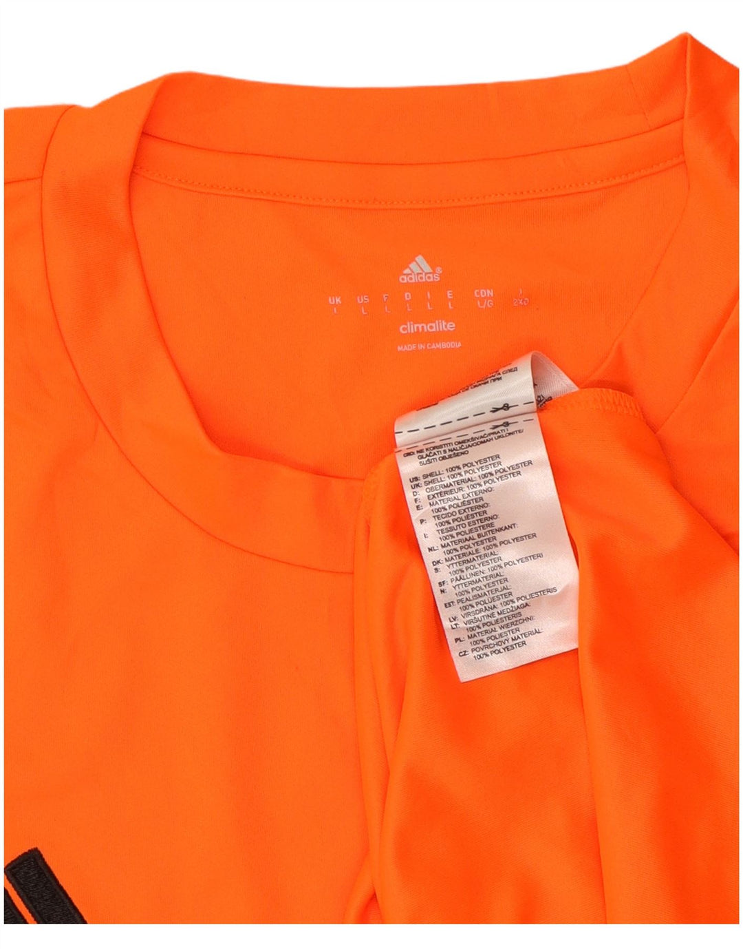 T-shirt ADIDAS da uomo Climalite Top grande in poliestere arancione