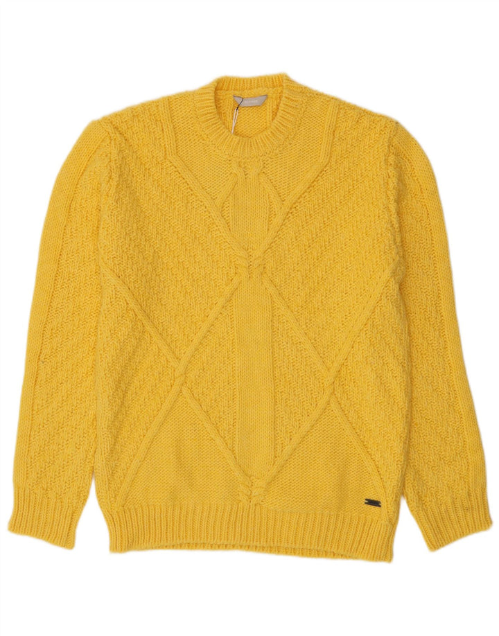 Maglione maglione girocollo da uomo SSEINSE XL giallo acrilico