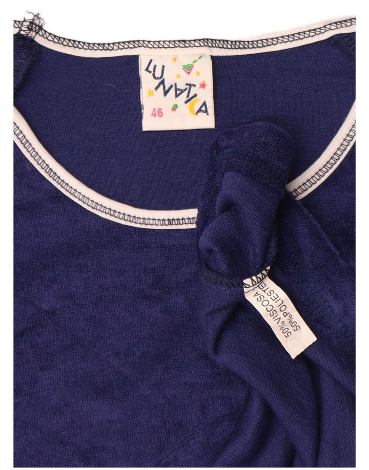 Top corto da donna Blu Nauta IT 46 Large Blu Cotone