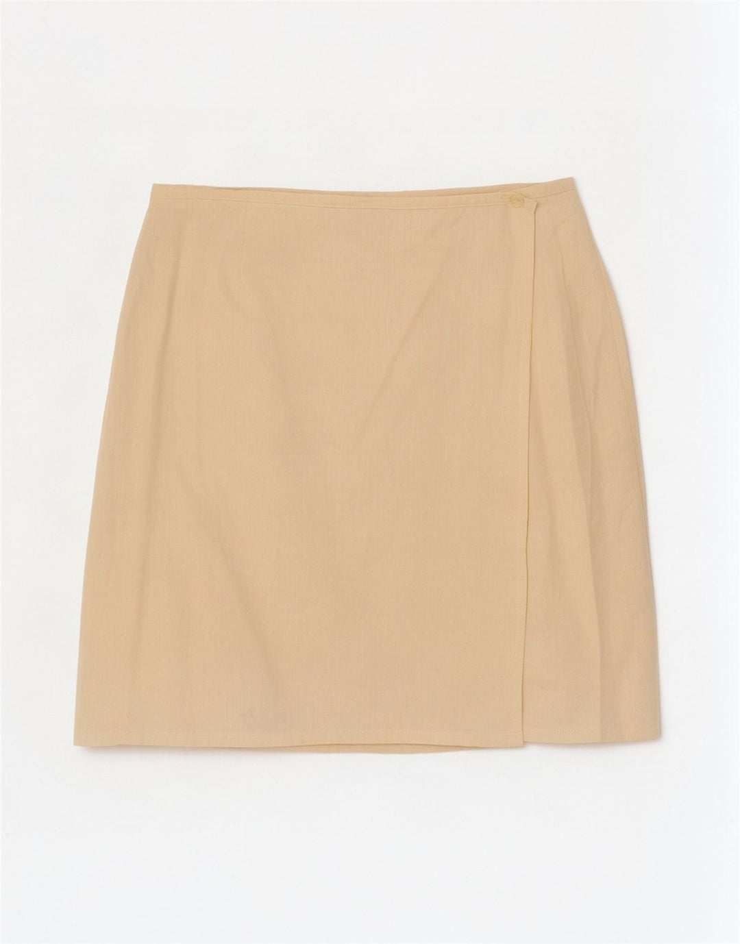 Gonna mini avvolgente da donna Benetton IT 44 media W28 cotone beige