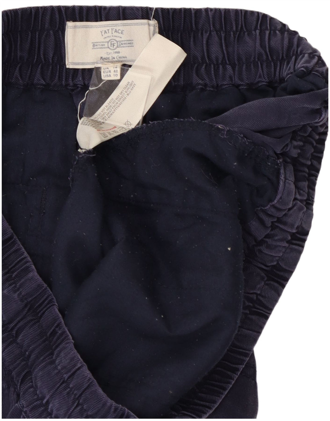 Pantaloni casual da jogging da donna FAT FACE UK 14 Large W28 L26 Blu navy