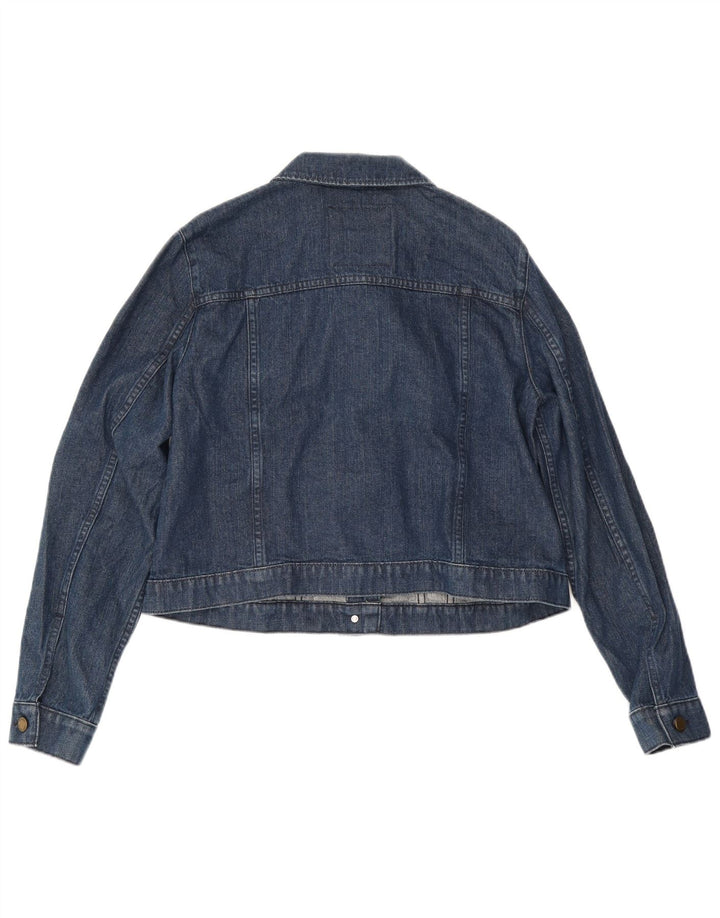 MICHAEL KORS Giacca corta in denim da donna UK 18 XL Cotone blu