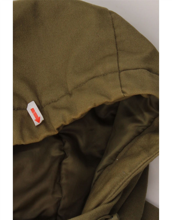 Giacca parka con cappuccio da uomo DC UK 36 piccola in cotone kaki