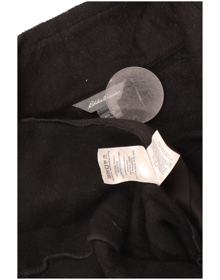 EDDIE BAUER Gilet da uomo in pile con fodera alta UK 42 XL Poliestere nero